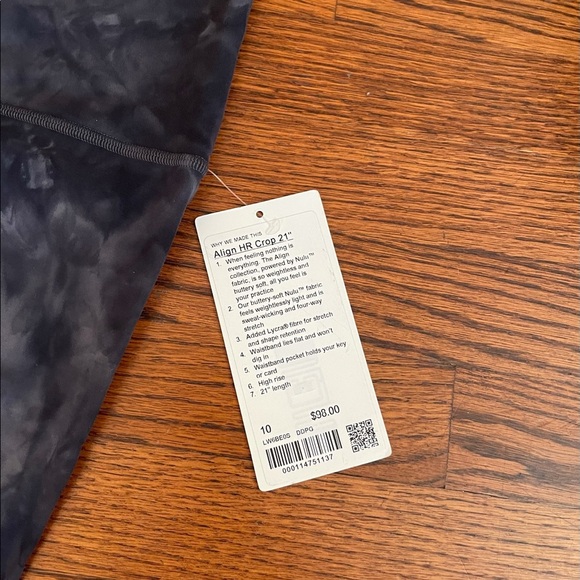 NWT lululemon align HR crop 21” diamond dye pitch grey graphite grey - Picture 6 of 15